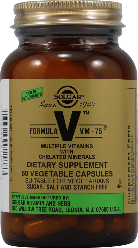 Solgar Formula VM-75 Vegetable Capsules 60 V Caps
